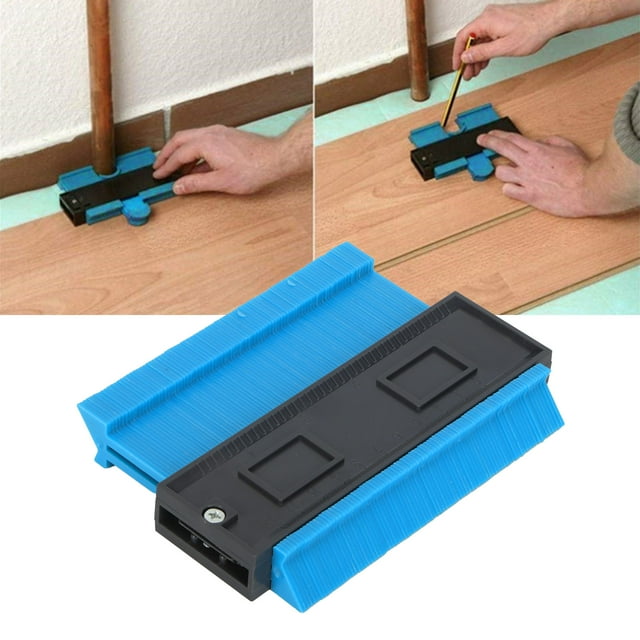 Duplicateur de Contour, avec Règle de Mesure de Contour de Serrure, Plastique ABS Haute Résistance Pouces et Centimètres pour Menuiserie Tôle Automobile Vert P 127mm / 5 Po, Vert G 250mm
