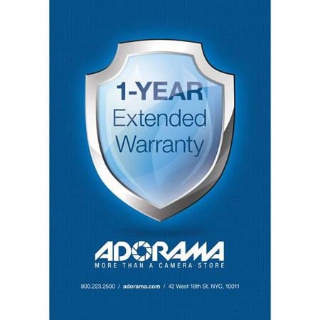 UPC: 0846431073844 | Adorama 1 Year Extended Warranty for Canon Used Equipment with a retail value of up to $1000.00