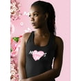 thumbnail image 2 of Mothers Day Heart Paint Racerback Tank Women -Image by Shutterstock, Female Large, 2 of 4