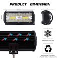 thumbnail image 4 of 400W Lumineux Élevé A Mené 3 Rangées 7inch 40000LM Lampe de Conduite de la Barre Lumineuse Température de Couleur: 6000k Paquet: 1pcs, 4 of 8