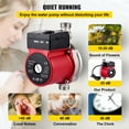 thumbnail image 6 of VEVOR Water Recirculation Pump, 120W 110V Water Movement Pump, Auto-Start Pump NPT 3/4" with Brass Attachments, Stainless Steel Top, Dual Speed Adjustment, 6 of 9