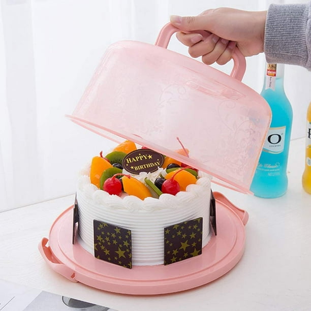 Mightlink Round Cake Carrier, Cake Holder Serves as Serving Tray