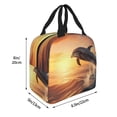 thumbnail image 4 of Kdxio Sunset Dancing Dolphin A Print Insulated Lunch Bag,Reusable Tote Lunch Box for Women Men,Leakproof Cooler Lunch Bags for Work Office Travel Picnic, 4 of 6