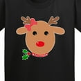 thumbnail image 4 of Inktastic Girl Reindeer Youth T-Shirt, 4 of 5