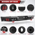 thumbnail image 3 of POFENZE Rear Bumper for 2011-2014 Chevy Silverado and GMC Sierra 2500 and 3500 Trucks Full Width Off Road Bumper w/Step Plate 2x18w Lights, 3 of 7
