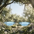 thumbnail image 3 of KoiLife Bird Feeder Tray Platform Bird Feeder Birdfeeders Outside Hanging Finch Feeder Cardinal Bird Feeder 18" Purple 2 Pcs Single Layer Hanging Bird Feeder with Metal Chain Bird Bathing Basin, 3 of 5