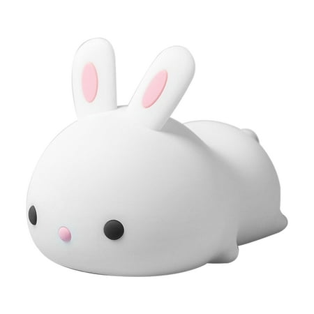 

LeKY Night Lamp Rabbit Shape Design Dimmable Silicone Cute Animal Bunny Night Lamp Household Supplies style 1 One Size
