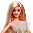 thumbnail image 3 of Muñeca moderna Barbie Signature 2025, rubia navideña con vestido, 3 of 8