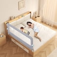 thumbnail image 4 of RUPOUN Toddler Bed Rail for Kids, Swing Down Safety Guardrail, Universal Fit for Full, Queen and Adult Mattresses, Easy Installation, 4 of 9