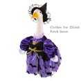 thumbnail image 3 of Hoosue Porch Goose Outfits Halloween Gothic Style Pumpkin Bat Decor, 3 of 9