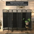 thumbnail image 2 of Red Lantern 5 1/2 ft. Tall Fiber Weave Room Divider - Black - 6 Panel, 2 of 6