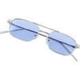 thumbnail image 4 of FEISEDY Fashion Square Aviator Sunglasses Women Men Classic Aviator Metal Frame Candy Color Glasses B1036, 4 of 15