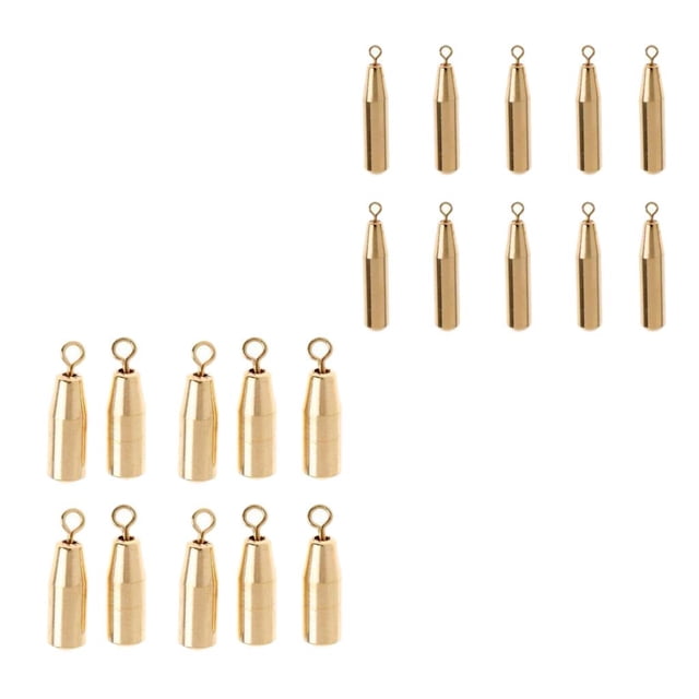 20pcs / lot Quality Fishing Sinkers Herramientas de aparejos de pesca de latón Sinkers Zulema Plomo de latón