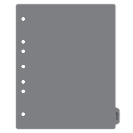 Carstens - Heavy Duty Medical Records Plastic Ring Binder Dividers, Side Tab, 1/9 Cut, Tab 9 Position, US Letter, Pack of 10, (8220-07) - Ideal Medical Chart Dividers for 3 Ring Binders