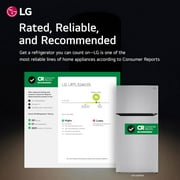 LG LRTLS2403S 23.8 Cu. Ft. Stainless Steel Top Mount Refrigerator With Internal Water Dispenser