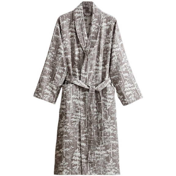 Cotton Three-Layer Gauze Bathrobe For Couples Spring And Autumn Homewear Spa Bath Robes Quick-Dry Long Robes