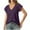 Purple, variant on Uaswgudfs Women's V-Neck Short Sleeve Slim Blouse 2025 Top - Lightweight Drapey Fabric Minimalist Casual Shirt