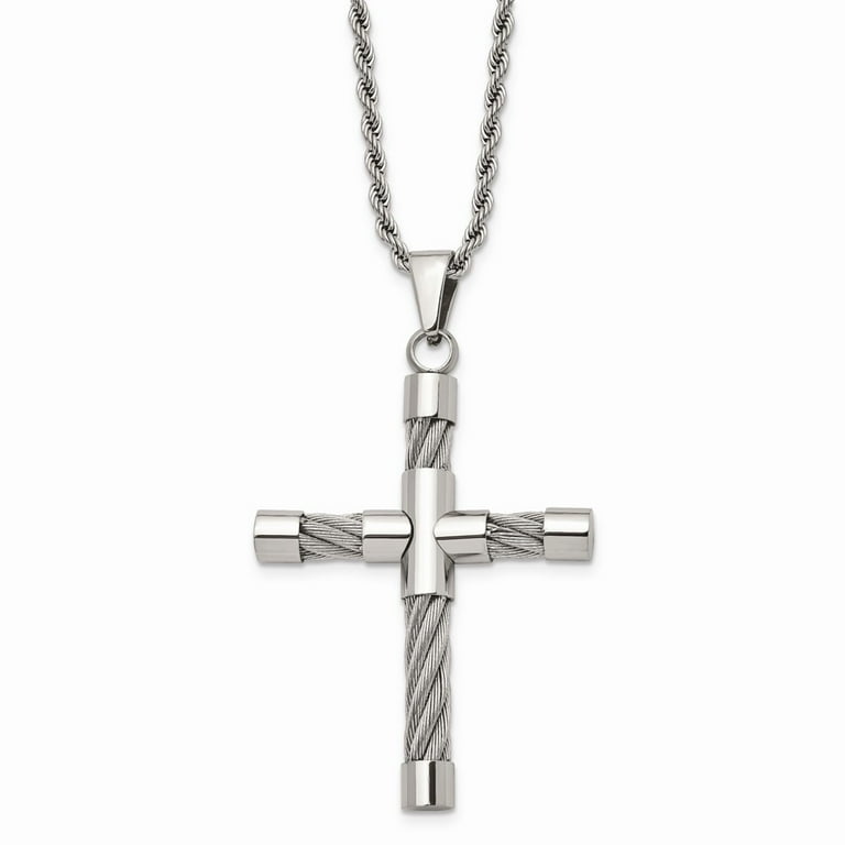 Walmart mens hotsell silver cross necklace