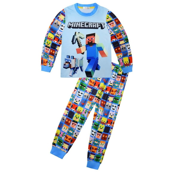 My World Youth Suit, Digital Printing, Home Wear Suit, Pajamas, Long Sleeve Pants, Two-Piece Set-Jinjin