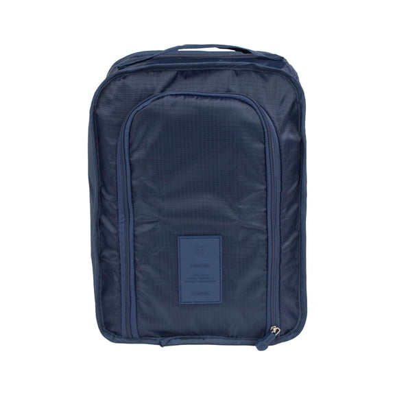Oggfader Waterproof Foldable Travel Organizer - Multifunctional Shoe & Clothing Storage Bag, Durable Polyester, Compression Design, Navy, for Luggage & Trips
