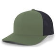 thumbnail image 2 of Pacific Headwear Trucker Snapback Cap 104C Moss Green/Lt Charcoal/Moss Green Os, 2 of 8