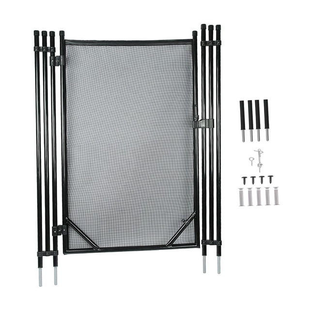 Puerta de valla para piscina en el suelo, valla para piscina de 4 x 2,5 pies, valla para piscina que protege a niños y perros para el patio, jardín