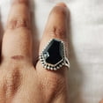 thumbnail image 4 of coffin ring natural black onyx ring 925 sterling silver rings dainty ring gemstone ring bohemian jewelry handmade ring coffin black onyx ring onyx ring beaded ring thanksgiving ring promise ring, 4 of 7