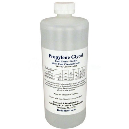 1 Liter Bottle / 1 Quart Propylene Glycol Food Grade USP 99.5+% Pure Concentration with Child Safety