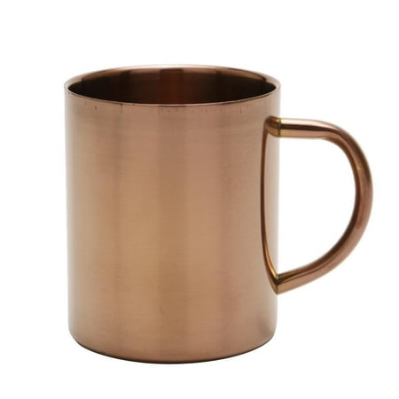 

Stainless Steel Cup Double Portable Cup Outdoor Cup Coffee Mug Drinking Cup Camping Hiking Mug Milk Tea Cups 400ml/ Rose Gold