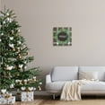 thumbnail image 2 of Stupell Industries Merry Sentiment Winter Pine Wreath Green Christmas Plaid, 17 x 17,Design by Jennifer Pugh, 2 of 5