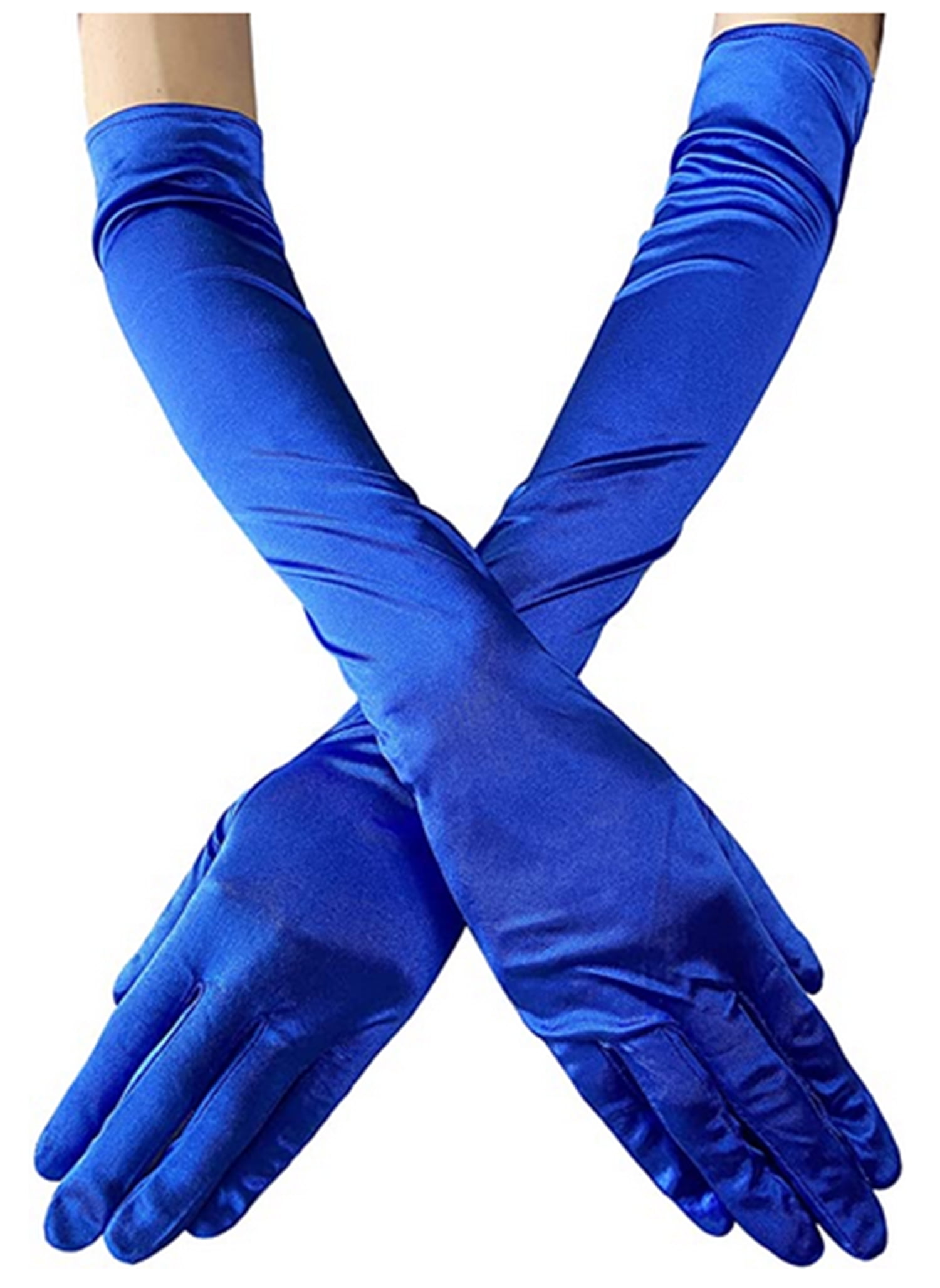 wsevypo Long Satin Opera Gloves Formal Elbow Gloves Tea Party 1920s