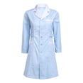 thumbnail image 3 of Bata de laboratorio para mujer, abrigo médico profesional de manga larga, solapa de muesca, bolsillos grandes, abrigos de uniforme de esteticista farmacéutico para enfermera, 3 of 5