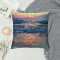 thumbnail image 2 of Orinice Sunset Waves Graphic Decorative Pillow Cover for Home Couch Living Room Bed Sofa 12x12in, 2 of 5