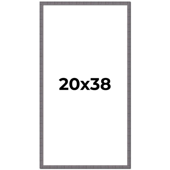 20x38 Frame Slate Blue Distressed Rustic Solid Wood Picture Frame | 0.75 Inch Moulding Width |