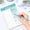 D-25.4*19*0.8cm, variant on English Note Book Double Line, Weekly Planner Notepad with 7 Day To Do List, 8 Lined Sections per Day, Tear Off Sheets for Student Memo