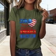 thumbnail image 2 of 250 Years of Freedom Short Sleeve Tee – Women's USA 250th Anniversary Shirt, American Eagle Patriotic Top, Casual Wear for 2026 Events,Independence Day Gift Recommendations(Army Green,L), 2 of 4