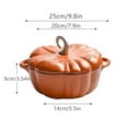 thumbnail image 2 of Cocotte en Fonte Émaillée, Marmite Citrouille avec Couvercle pour Braiser, Ragoûts, Rôtissage, 2 of 7