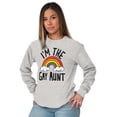 thumbnail image 5 of Cute Rainbow Proud LGBTQ Gay Auntie Women's Long Sleeve T Shirt Brisco Brands M, 5 of 6