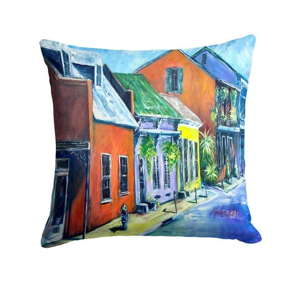 Somewhere Close Houses Fabric Decorative Pillow