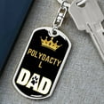 thumbnail image 6 of Polydactyl Cat Dad King Keychain Stainless Steel or 18k Gold, 6 of 10