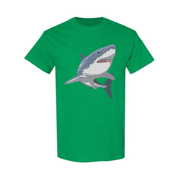 White Shark Predator T-Shirt Men -Image by Shutterstock, Male XX-Large