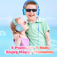 thumbnail image 2 of Mpow Kids Headphones with Microphone(2 Pack), Stereo Audio Share Volume Limit Foldable Adjustable Wired Headphones for Kids, Kids Headphones for School Tablet Airplane, 2 of 8