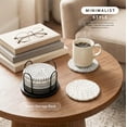 thumbnail image 2 of 8-piece coaster set, suitable for beverages, 4-inch large coasters protect tabletops from hot and cold drinks, multi-functional coasters, excellent home decorations, non-slip and easy to clean., 2 of 6
