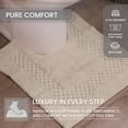 thumbnail image 4 of Home Weavers 100% Cotton Contour Rug Non-Slip Toilet Mat, Soft & Absorbent Bathroom Contour Mat, Washable Bath Contour Rug, 20"x20", Ivory, 4 of 9