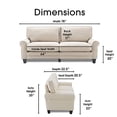 thumbnail image 3 of Serta Copenhagen 78" Sofa in Buttercream, 3 of 5