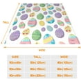 thumbnail image 6 of Happy Easter Colorful Eggs Flannel Throw Blanket 60x80inch, 6 of 7