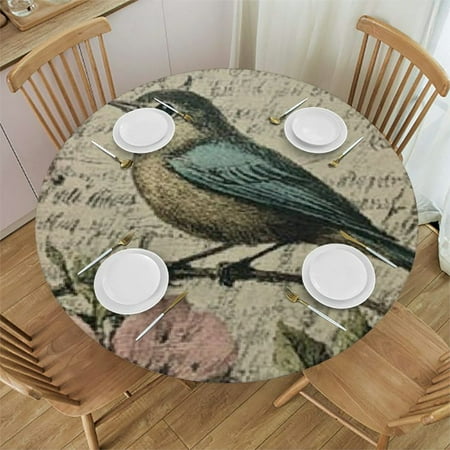 

Patifu Round Tablecloth 100% Polyester Stain-Resistant Washable for Home Kitchen Outdoor Decoration Picnic Dining Farmhouse - Various Sizes Available 31 -35