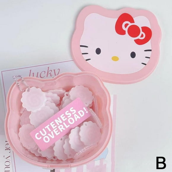 Cute Cartoon Organizer Transparent Pink Plastic 11.2x10.3x5.5cm Storage Box