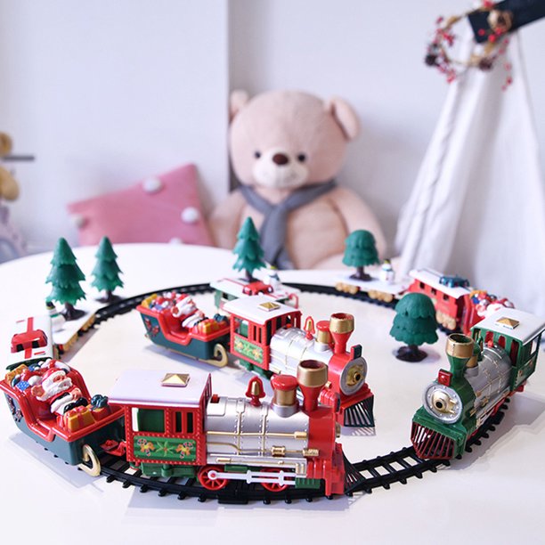 Mini tren eléctrico juego interactivo juguete de tren de Navidad para niños regalo de feliz año nuevo Hugtrwg Para estrenar