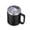 Black, variant on Neihepal 14oz Double Wall Vacuum Insulated Coffee Mug with Leakproof Lid & Handle, 1 Pack, Purple Green